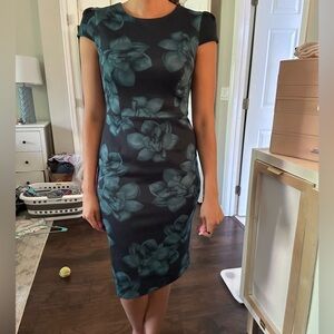 Green floral Betsy Johnson dress